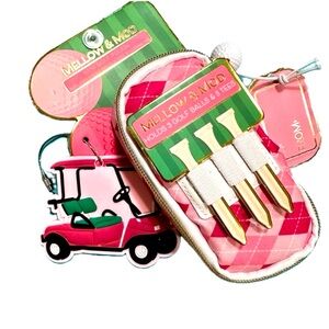NWT ⚜️💖⚜️ Mellow & Mod Pink Golf Pouch Gift Set